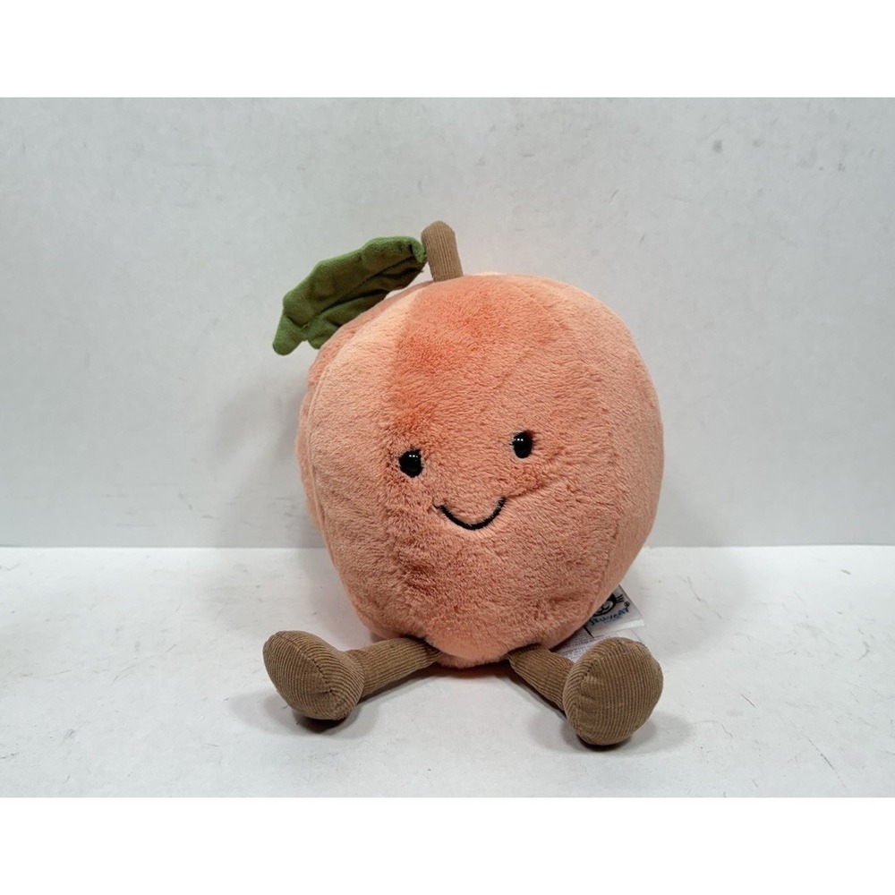 Jellycat Amuseable Peach Soft Plus Toy NWT Original London